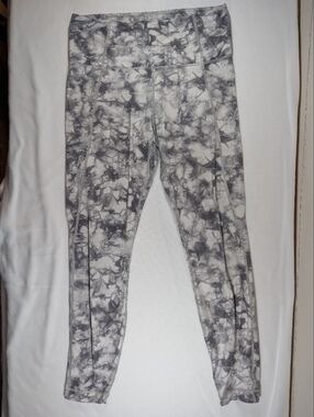 Athleta Gray Marble Tie-Dye Leggings